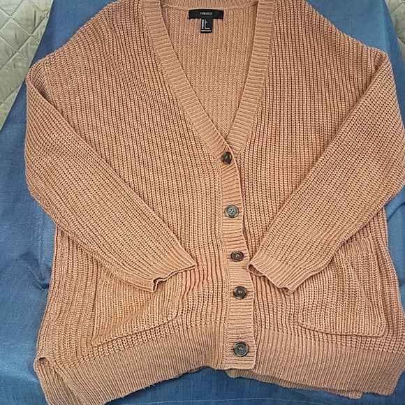 Forever 21 Sweaters - Knit Cardigan with Button Detail